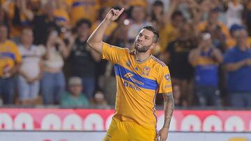 Andre-Pierre Gignac celebrates his goal 1-0 of Tigres during the game Tigres UANL vs Leon, corresponding to Round 03 of the Torneo Apertura 2023 of the Liga BBVA MX, at Universitario Stadium, on July 15, 2023.
<br><br>
Andre-Pierre Gignac celebra su gol 1-0 de Tigres durante el partido Tigres UANL vs Leon, correspondiente a la Jornada 03 del Torneo Apertura 2023 de la Liga BBVA MX, en el Estadio Universitario, el 15 de Julio de 2023.