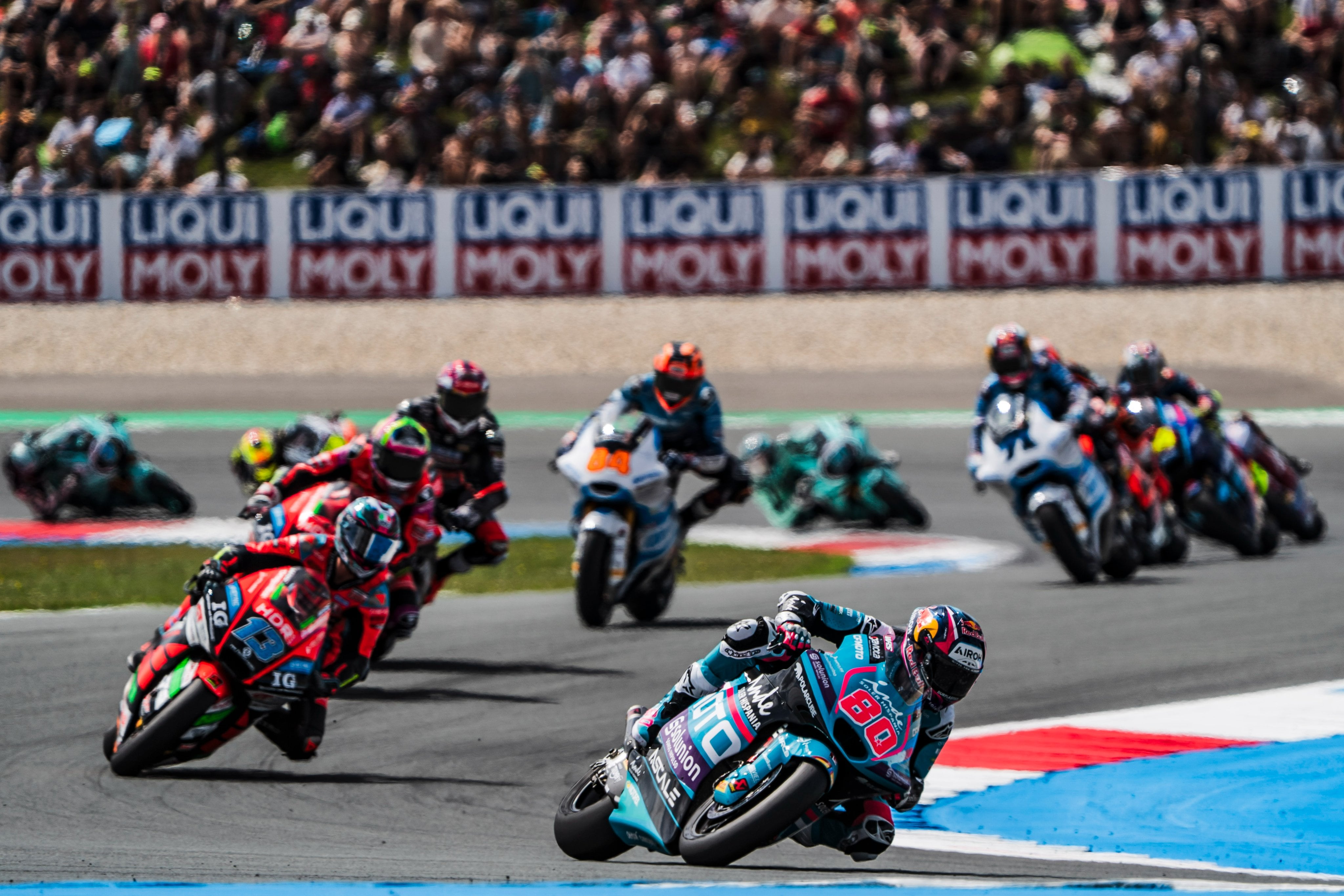 David Alonso durante el Gran Premio de Países Bajos de Moto2.