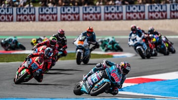 David Alonso durante el Gran Premio de Países Bajos de Moto2.