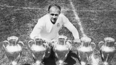 Alfredo Di Stéfano llevó al Madrid a ganar las primeras cinco Copas de Europa de la historia.