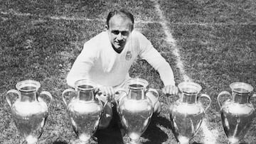 Alfredo Di Stéfano llevó al Madrid a ganar las primeras cinco Copas de Europa de la historia.