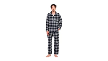 Pijama de invierno en algodón para hombre.