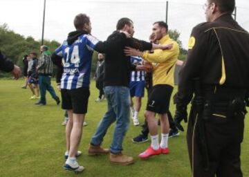 Incidentes en el entrenamiento del Deportivo de la Coruña