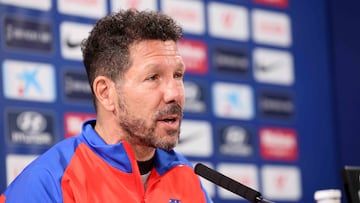 Simeone, en rueda de prensa.