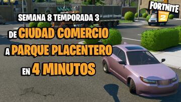 Fortnite: cómo llegar desde Ciudad Comercio hasta Parque Placentero en coche en menos de 4 minutos
