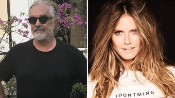 Imágenes de Flavio Briatore y de Heidi Klum.
