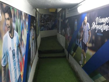 Así lucen los vestuarios de la Bombonera antes del choque