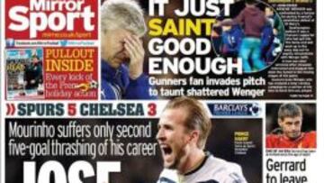 La portada del Mirror.