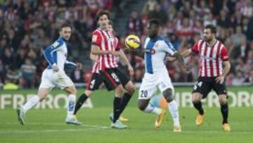 Caicedo, ante el Athletic.