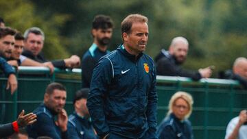Jagoba Arrasate, entrenador del Mallorca, en un amistoso de pretemporada.