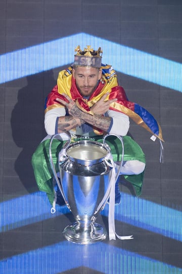 La fiesta de los campeones en el Santiago Bernabéu