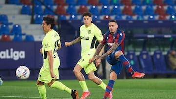 Roger Marti of Levante UD during the La Liga mach between Levante and Atletico de Madrid at Estadio Ciutat de Valencia on 17 February, 2021 in Valencia, Spain
AFP7
17/02/2021 ONLY FOR USE IN SPAIN