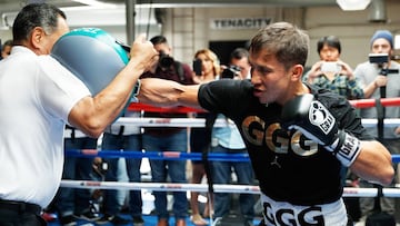 Gennady Golovkin durante un entrenamiento.