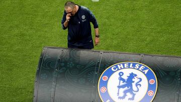 Maurizio Sarri durante la final de la Europa League del pasado 28 de mayo