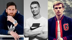 Im&aacute;genes de Lionel Messi, de Cristiano Ronaldo y de Antoine Griezmann.