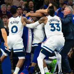 Dos partidos de castigo a Embiid y a Towns por su pelea