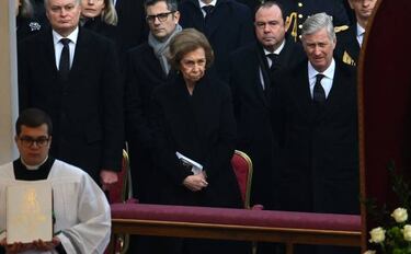 Sofía de Grecia y Dinamarca y Felipe de Bélgica.