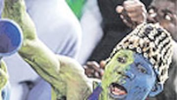 Colorido en las gradas.