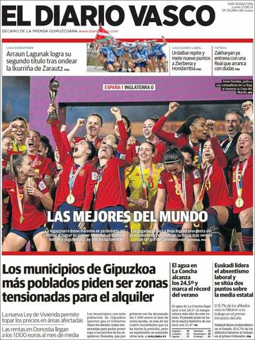 La prensa española, orgullosa de sus campeonas del mundo