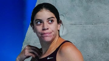 Alejandra Orozco of Mexico during the womens 10 m platform Preliminary diving competition at the XIX Pan American Games Santiago de Chile 2023, at Centro Acuatico, on October 20, 2023.
<br><br>
Alejandra Orozco de Mexico durante la competencia de clavados Preliminares de plataforma de 10 m femenino en los XIX Juegos Panamericanos Santiago de Chile 2023, en el Centro Acuatico, el 20 de Octubre de 2023.