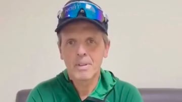 Simone Moro hablando a cámara desde el hospital de Katmandú