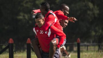 Independiente Santa Fe prepara su temporada en la sede deportiva de Tenjo, Cundinamarca.