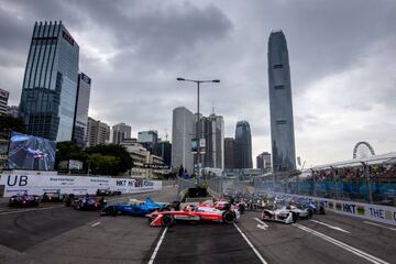 Los Fórmula E en el ePrix de Hong Kong 2016.