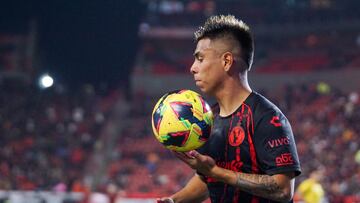 Efrain Alvarez of Tijuana during the 1st round match between Tijuana and Toluca as part of the Liga BBVA MX, Torneo Apertura 2024 at Caliente Stadium on January 10, 2024 in Tijuana, Baja California, Mexico.