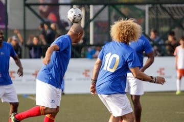 Alegría y muchos recuerdos en la práctica de las Leyendas de la Selección Colombia, previo al duelo con Barcelona 