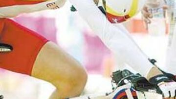 <b>AGOTADA. </b>Joane Somarriba lo dio todo en la contrarreloj, pero esta vez no fue suficiente.