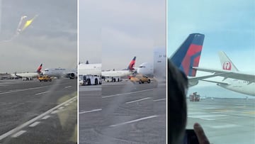 La sorprendente colisión entre los aviones de Japan y Delta Airlines: uno de ellos se dirigía a México