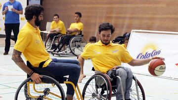 27/07/17 PRESENTACION DE PATROCINIO DE COLACAO A BALONCESTO PARALIMPICO RICKY RUBIO    DANIEL STIX COLA CAO