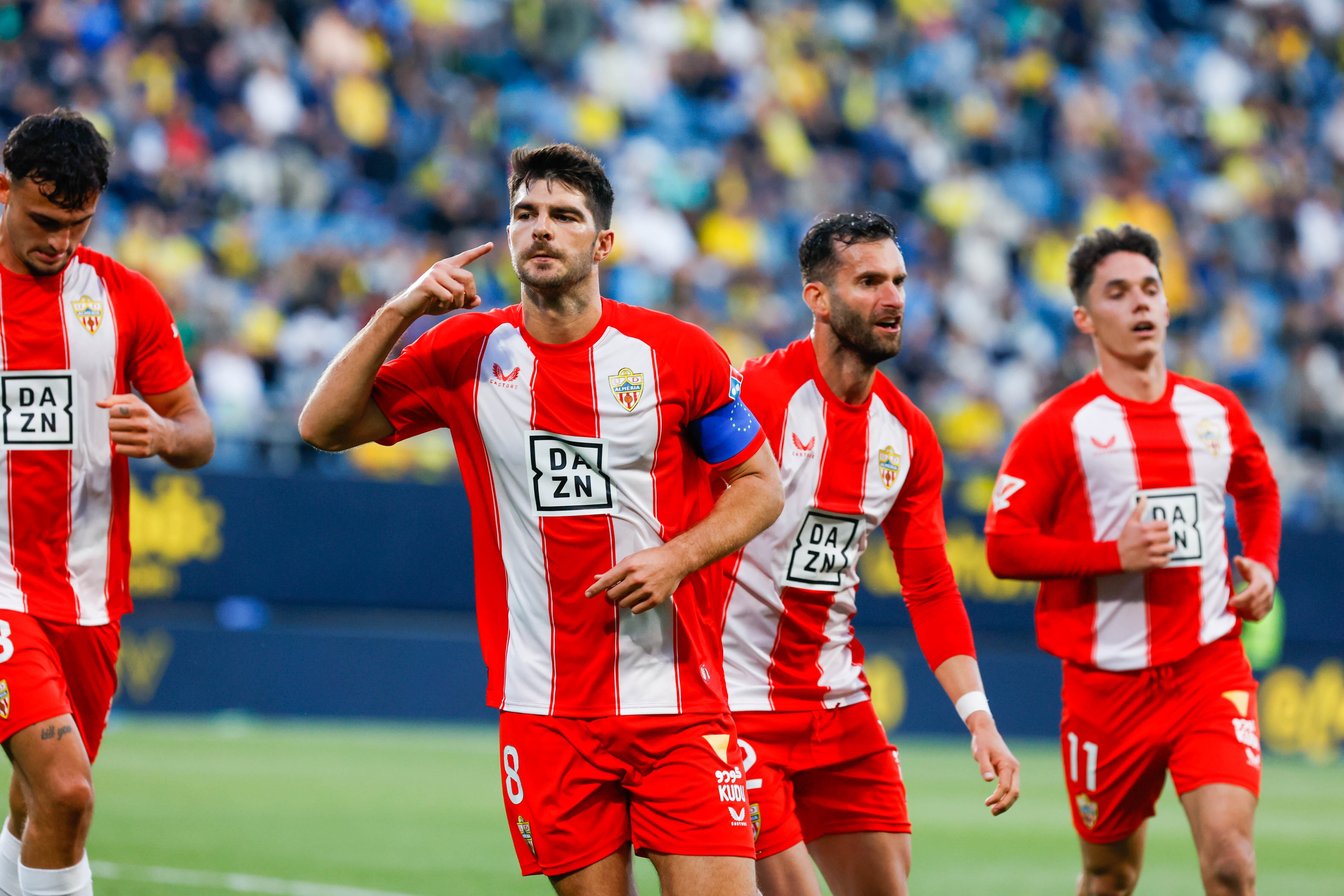 Melero festeja su gol.