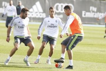 Carvajal, Lucas Vázquez y Cristiano Ronaldo