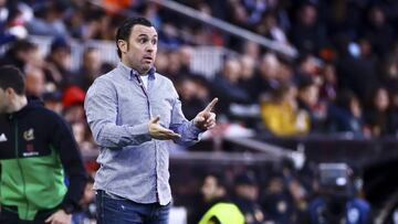 Sergio González, durante el partido contra el Valencia.