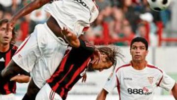 <b>NOVEDAD. </b>Romaric, el elegido para comandar el juego del Sevilla, lució la calidad de su pierna izquierda y mostró que aún debe recuperarse en el plano físico.