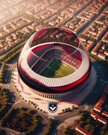 Los espectaculares estadios de la Ligue 1 según la IA