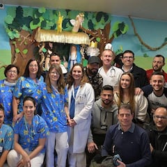 El Rayo visitó el hospital Infanta Leonor y el Gregorio Marañón