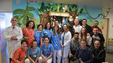 El Rayo visitó el hospital Infanta Leonor y el Gregorio Marañón