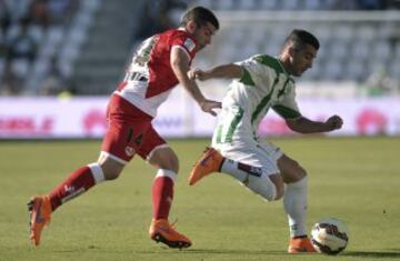 Córdoba-Rayo Vallecano.
Emiliano Insúa y Borja García.