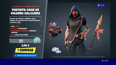 Skin Culebra Callejera en Fortnite ya disponible: precio y contenidos