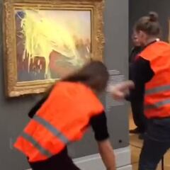 Lanzan puré de patatas a un cuadro de Monet