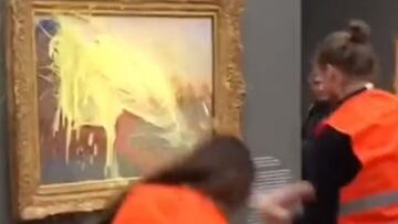 Lanzan pur¨¦ de patatas a un cuadro de Monet