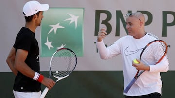 Primer entrenamiento de la estelar sociedad Djokovic-Agassi