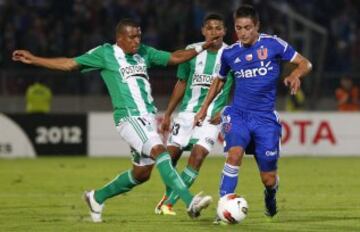 El experimentado Farid Díaz jugó con Atlético Nacional ante Universidad de Chile en la Copa Libertadores del 2012. En ese equipo de la U estaban Johnny Herrera, Marcelo Díaz y Charles Aránguiz.