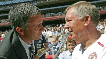 Jose Mourinho y Alex Ferguson 