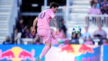 Atención a la otra toma de la nueva pintura de gol de Messi en Miami