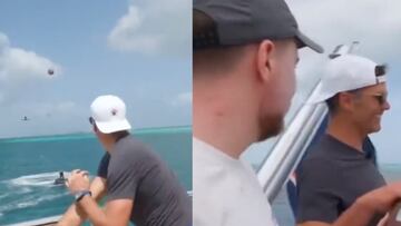 El video viral de Brady derribando el drone de Mr. Beast mientras viajan en su yate de lujo