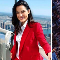 Maite Perroni iluminó el Empire State con la bandera de México