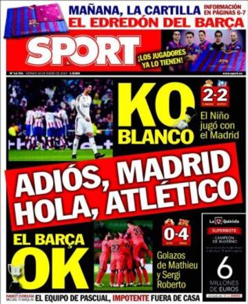 Portadas de la prensa deportiva